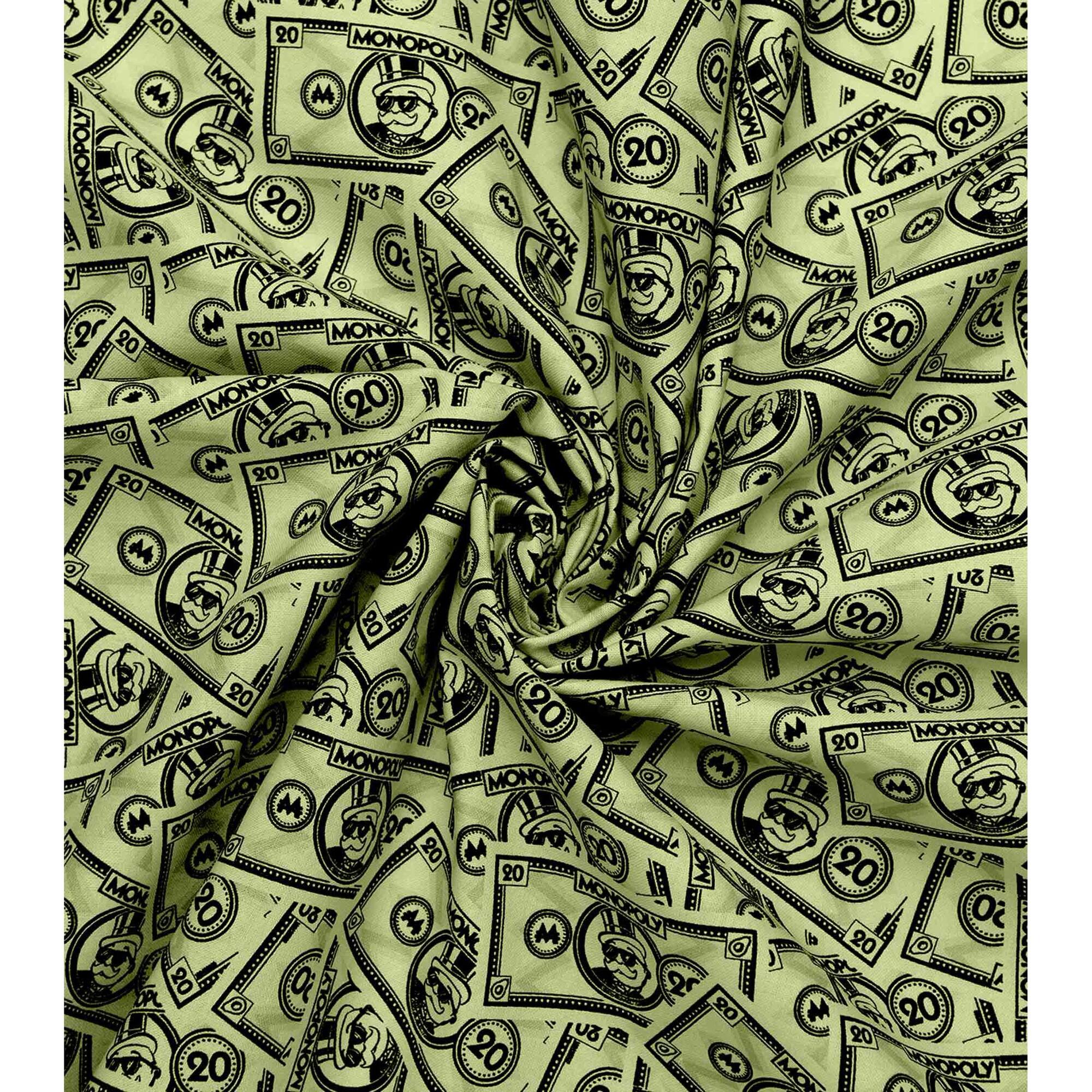 Monopoly 20 Dollars Precut Cotton Fabric